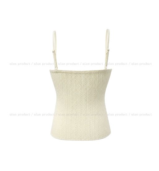 Mobi Ruffle Lace Ribbed Sleeveless