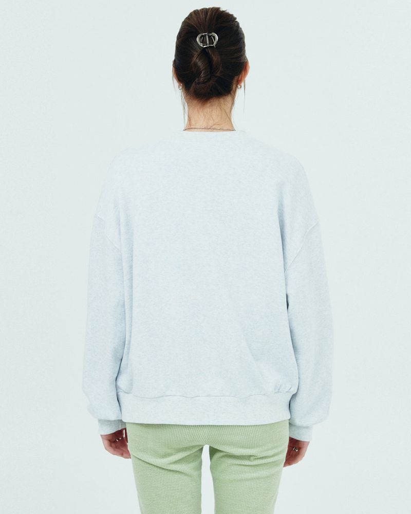 APOCALYPSE CLOVER SWEATSHIRT-WHITE MELANGE