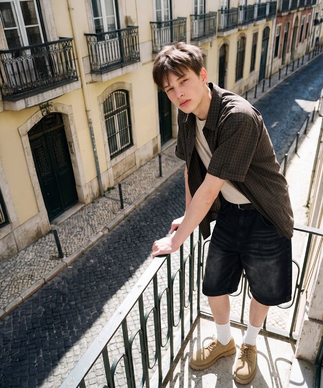26SS★ Picnic Roll-up Check Short Sleeve Shirt