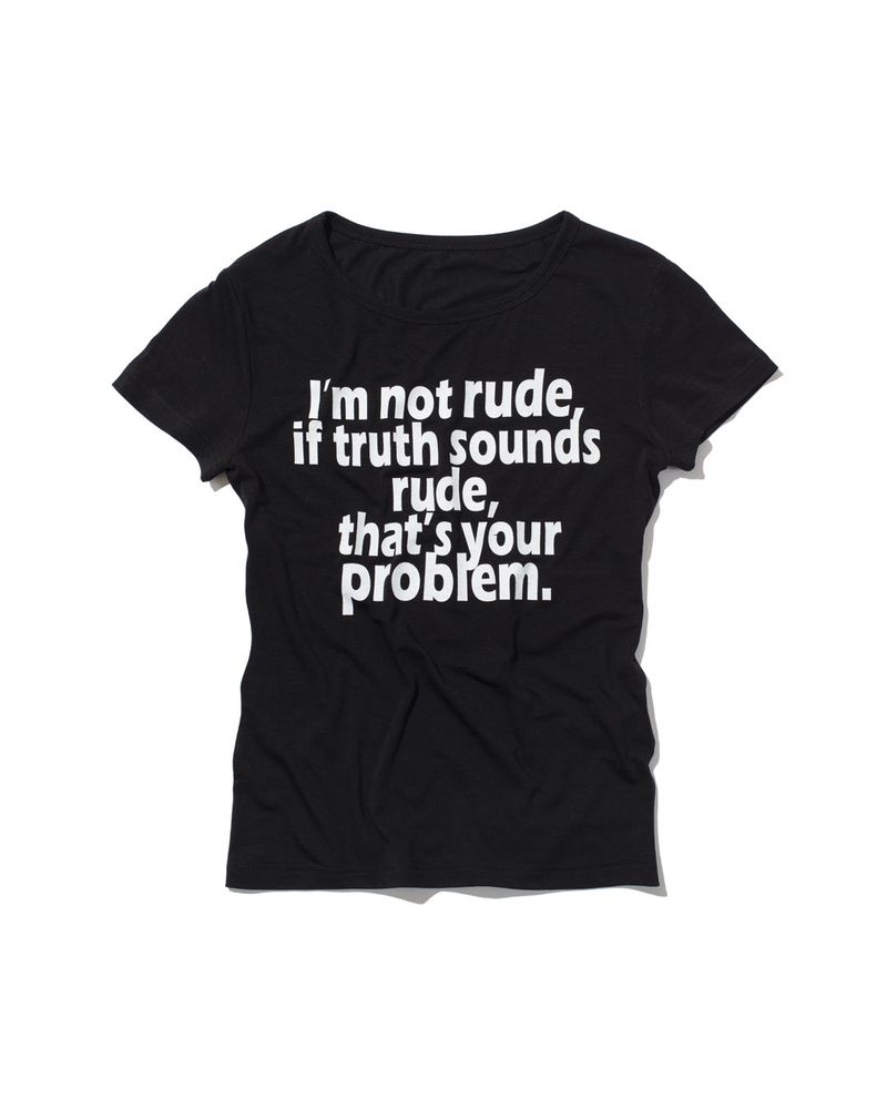 KRUCHI（クルチ）の「RUDE Half Sleeve T-shirt (BLACK)（Tops）」