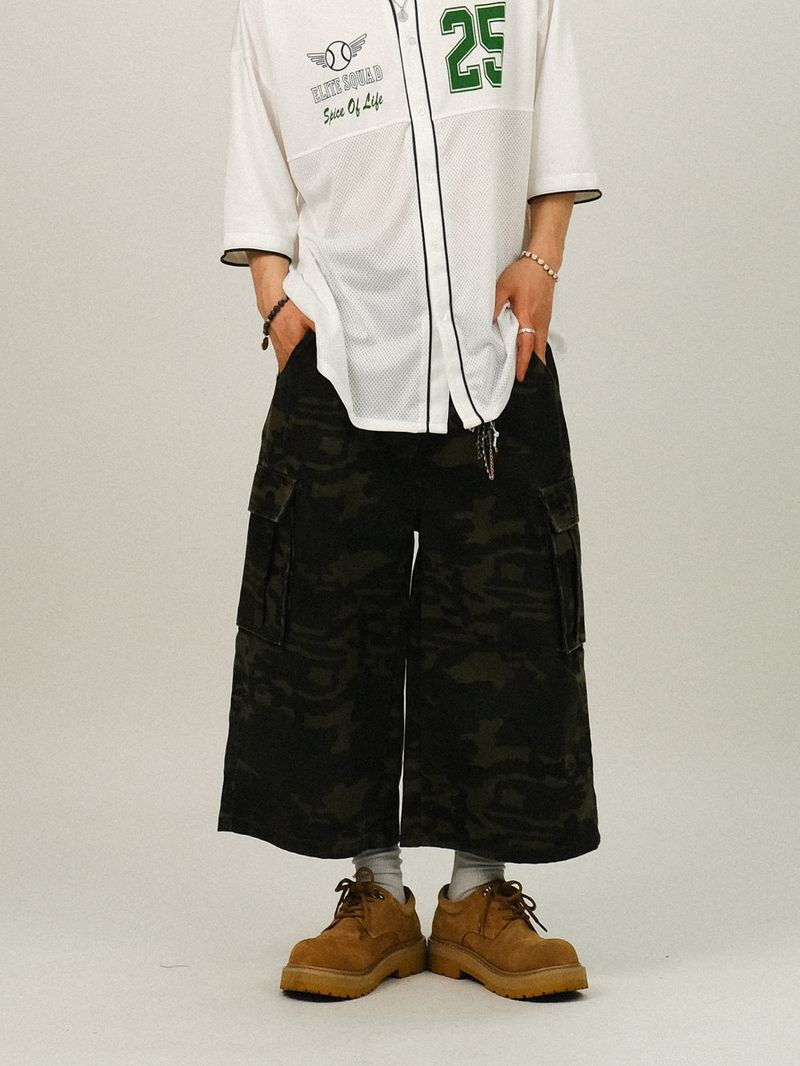 ME CAMOU BERMUDA CARGO PANTS