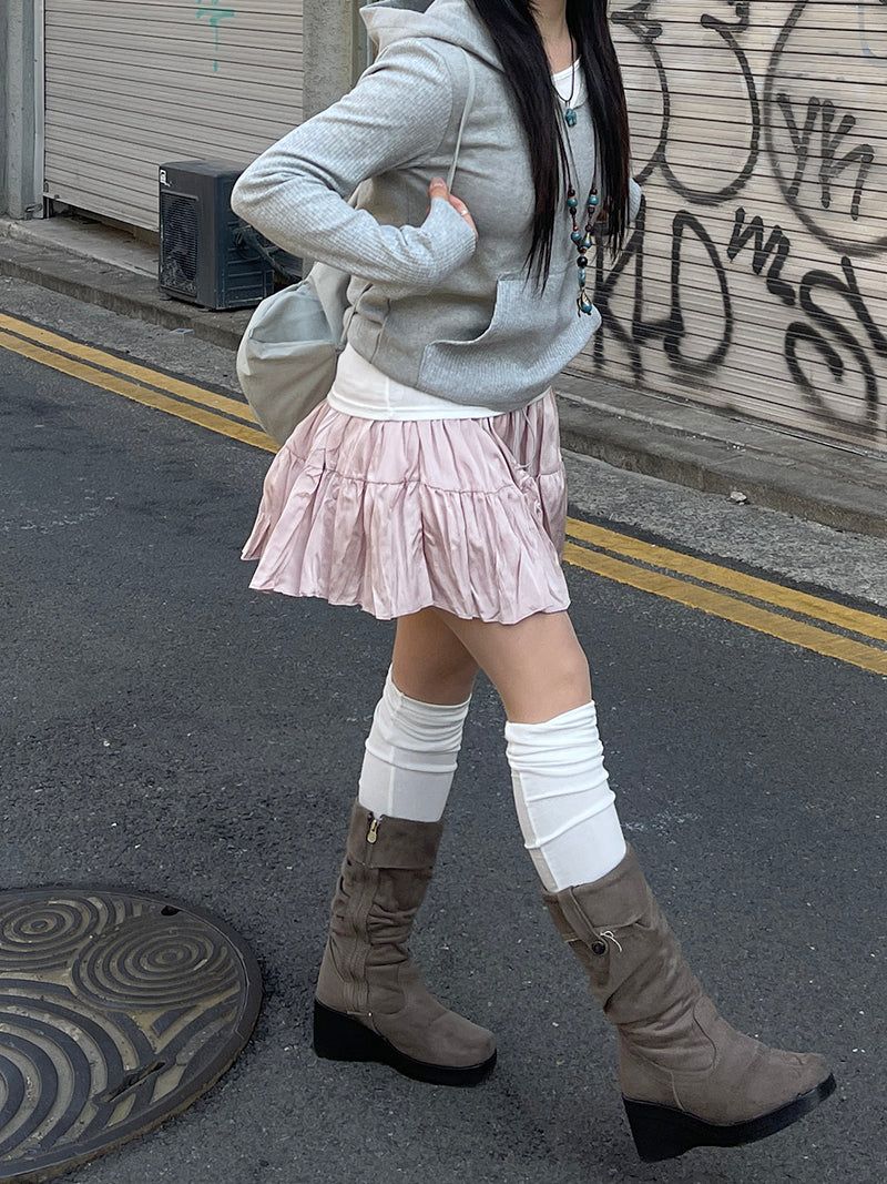 Mixed hooded sweatshirt.