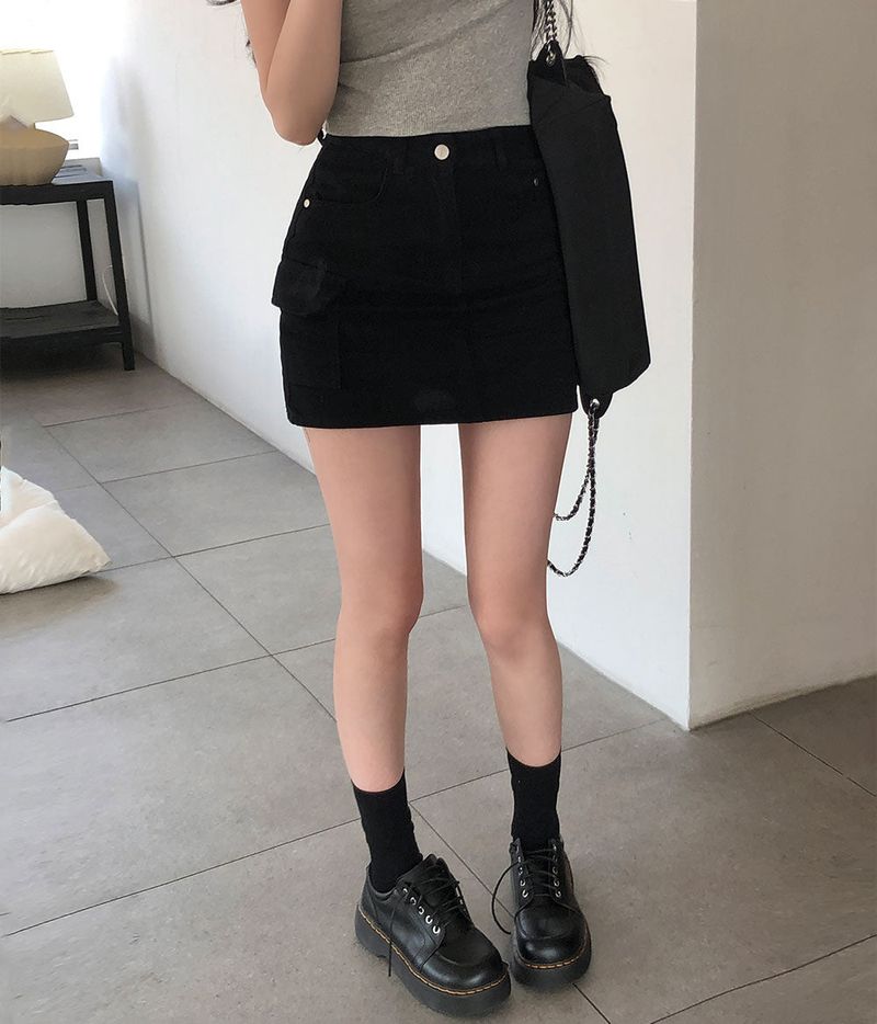 [BELLIDE MADE] side pockets, cargo miniskirts