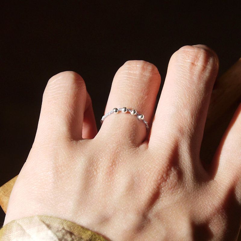 [CCNMADE] 菊 Silver Ring (Light Rainbow)