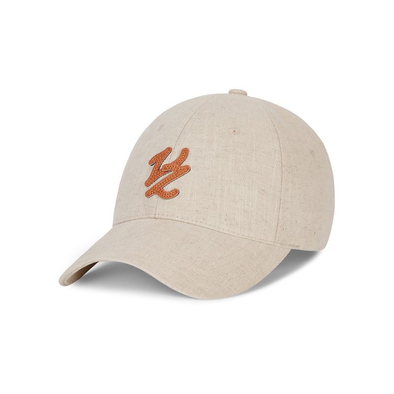 Flow VZ Leather Patch Ball Cap Natural