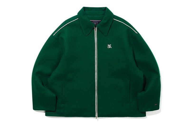 WOOL PIPING BIKER JACKET