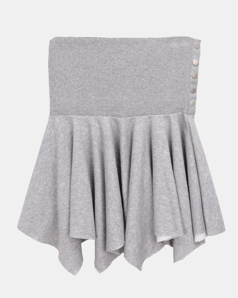 Polen Folding Asymmetrical Mini Skirt