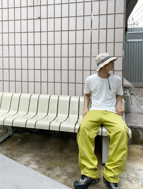 No.9593 triangle safari bucket HAT (5color)
