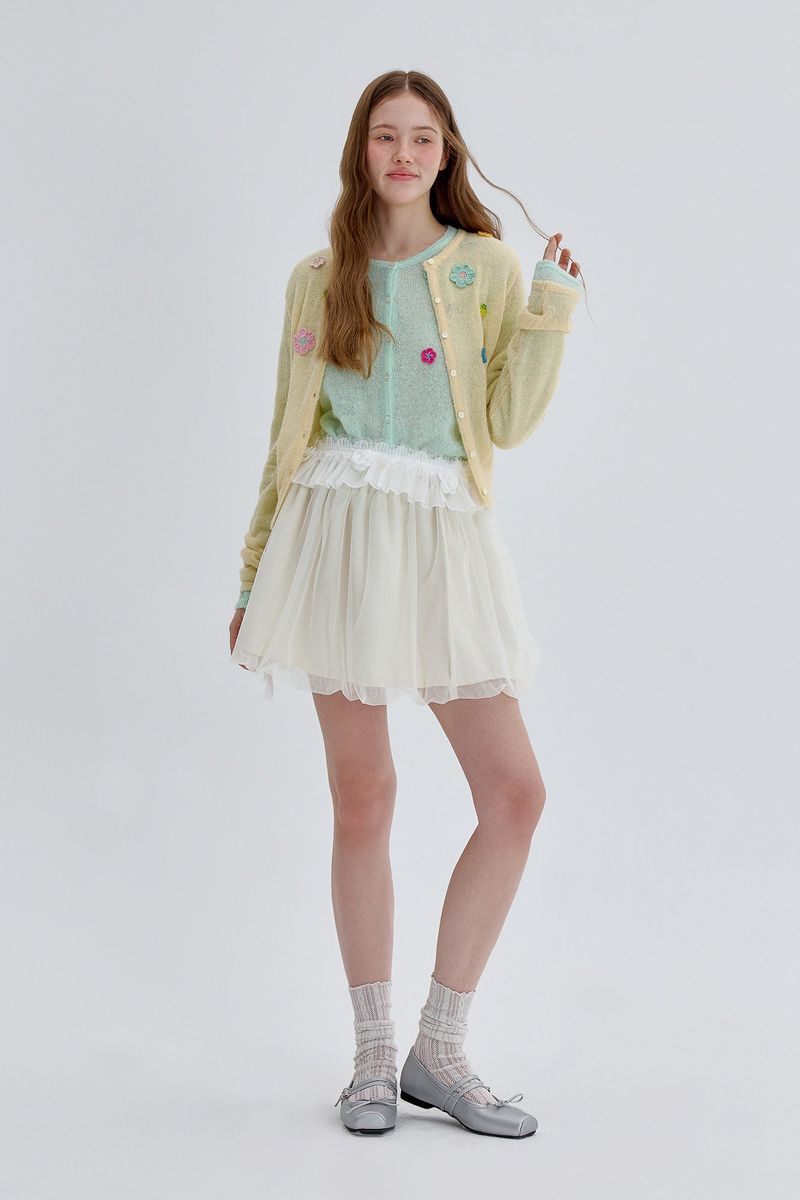 Petal Knit Cardigan [Yellow]