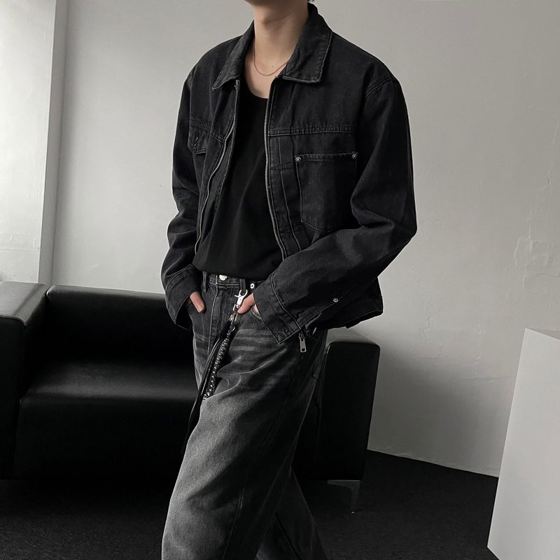RU8314 Unbalanced Jean Jacket (2 colors)