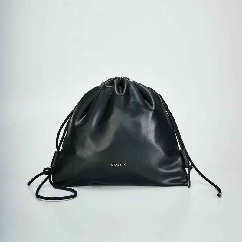 Recycled ECO Leather Drawstring Bag
