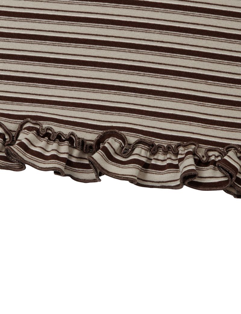 STRIPE TURTLENECK TEE(BROWN)