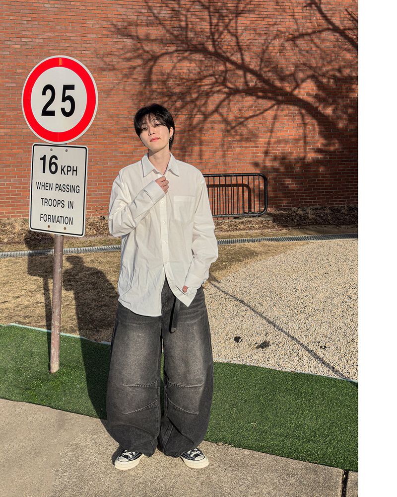 Formal Cotton Washed Oversized Shirt