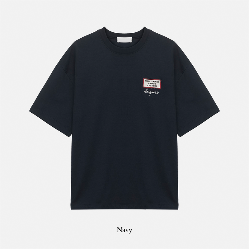 Quire patch embroidery short sleeve t-shirt
