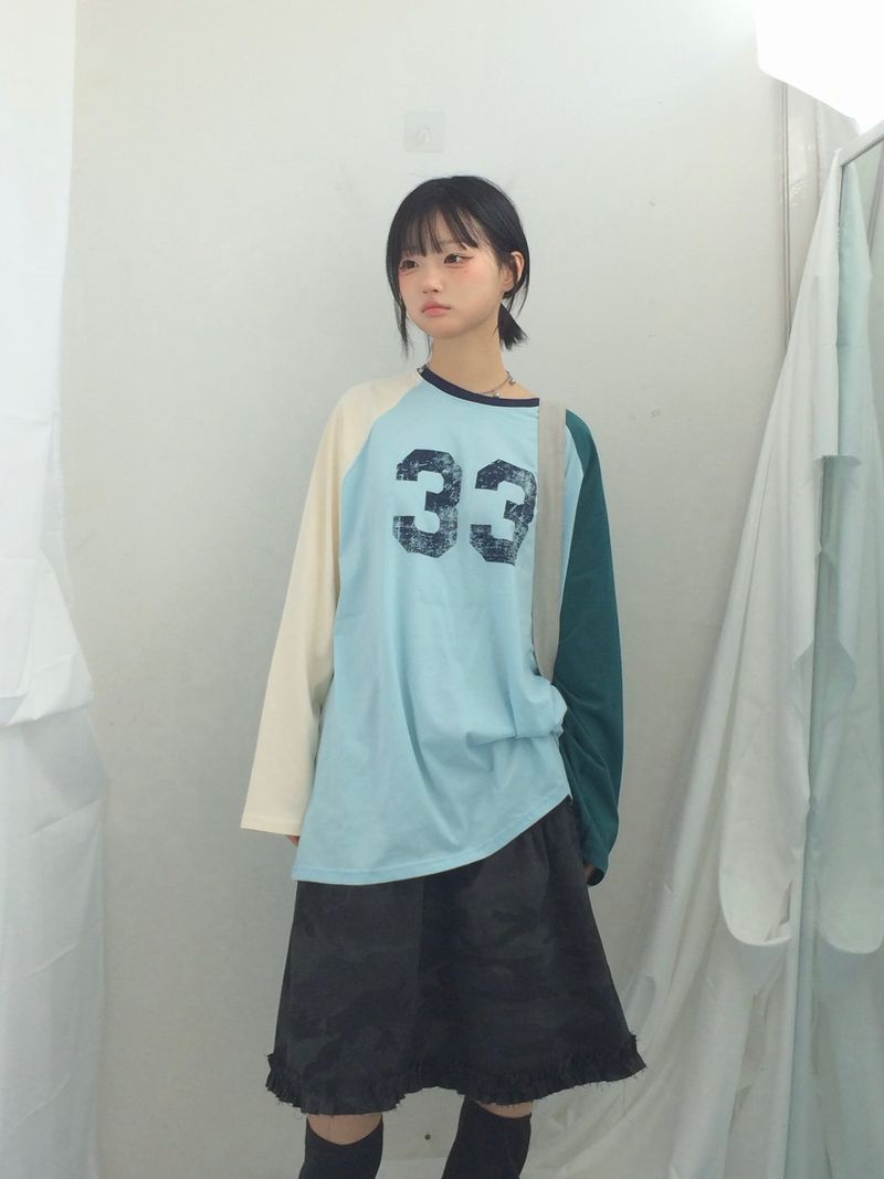 rough frill camotiered skirt