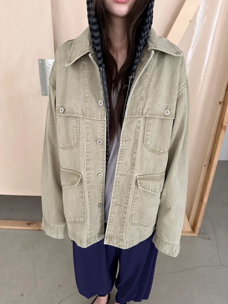 vintage washing work jacket