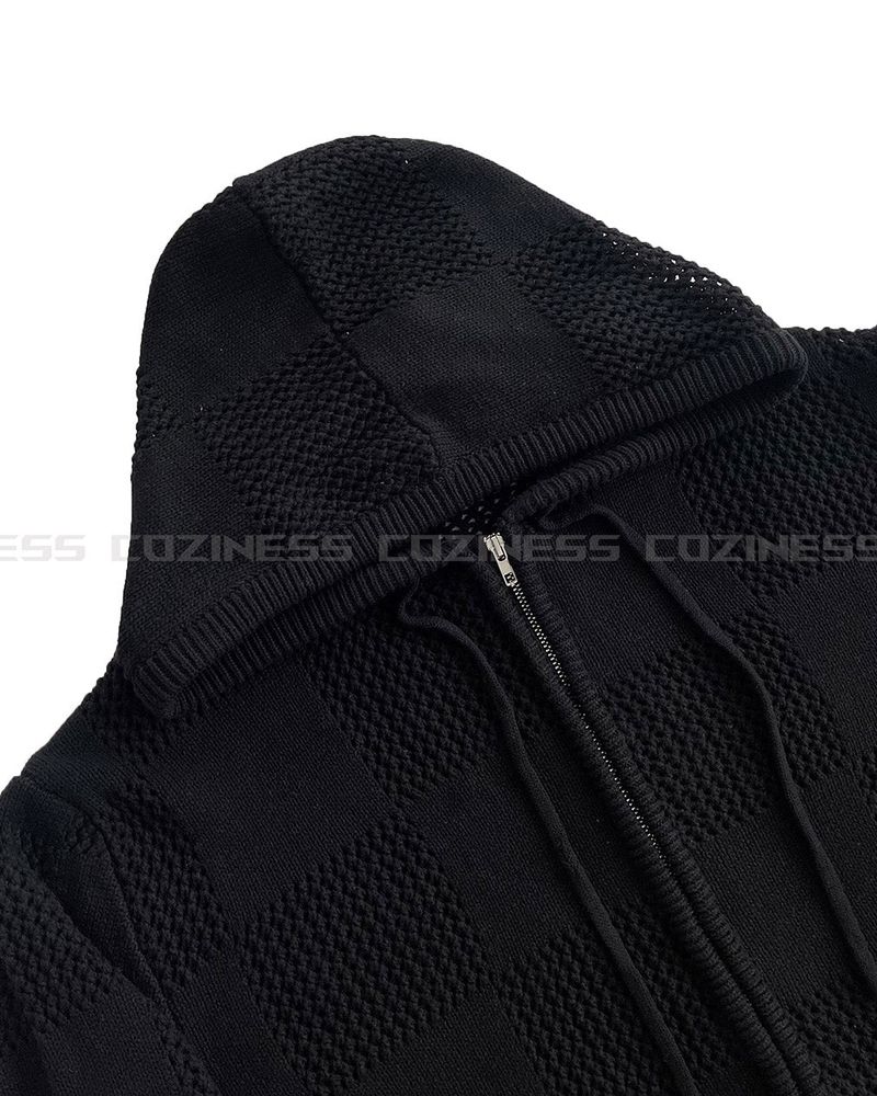 Noir Two-Way Hood Zip-Up (4 colors)