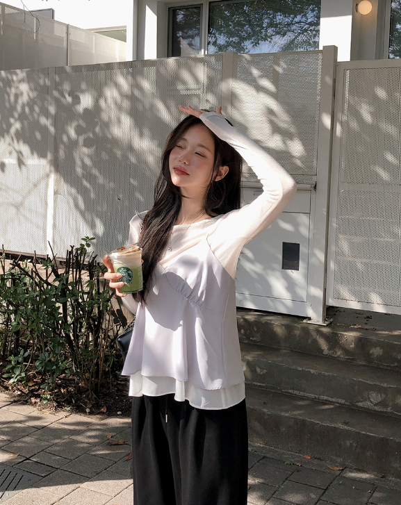 [SHOPPERMADE] Satin Silky Chiffon Sleeveless Blouse
