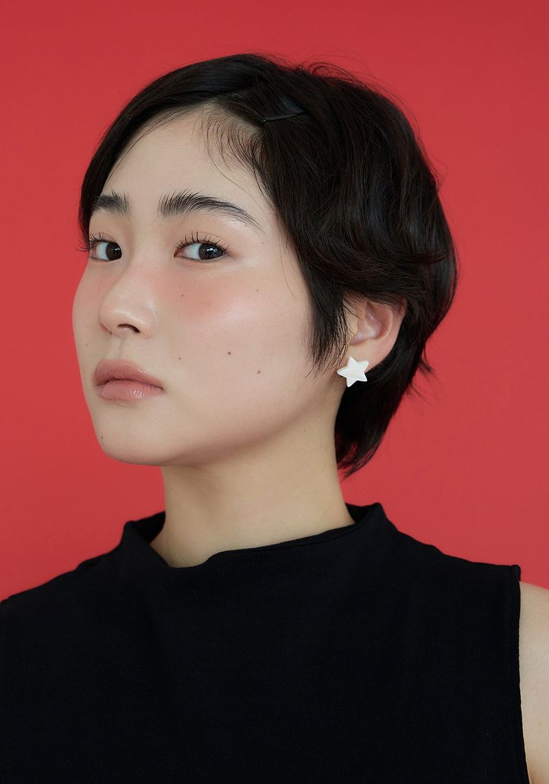 star pearl earring