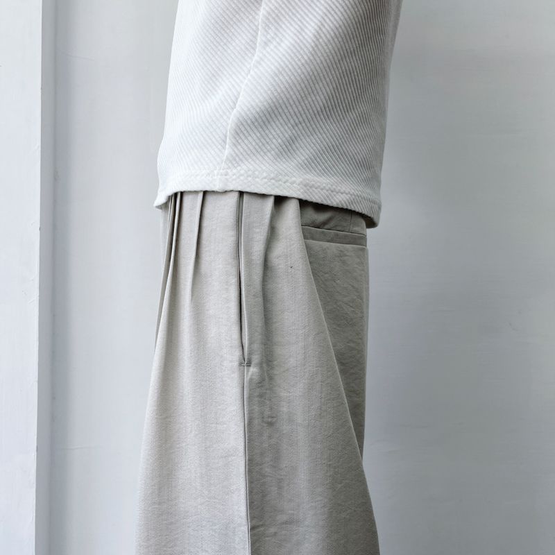 Mist Silver Pleated Pants