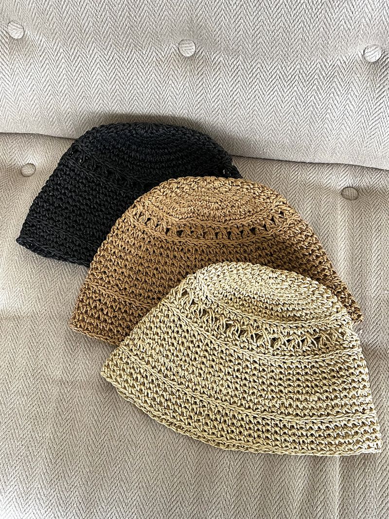 Wako summer straw bungee bucket hat