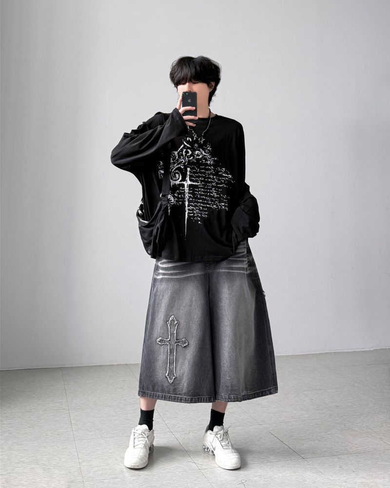 Hyke Black Bermuda Denim