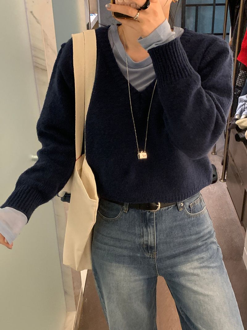 [MADE] FIFTY WOOL V-NECK KNIT