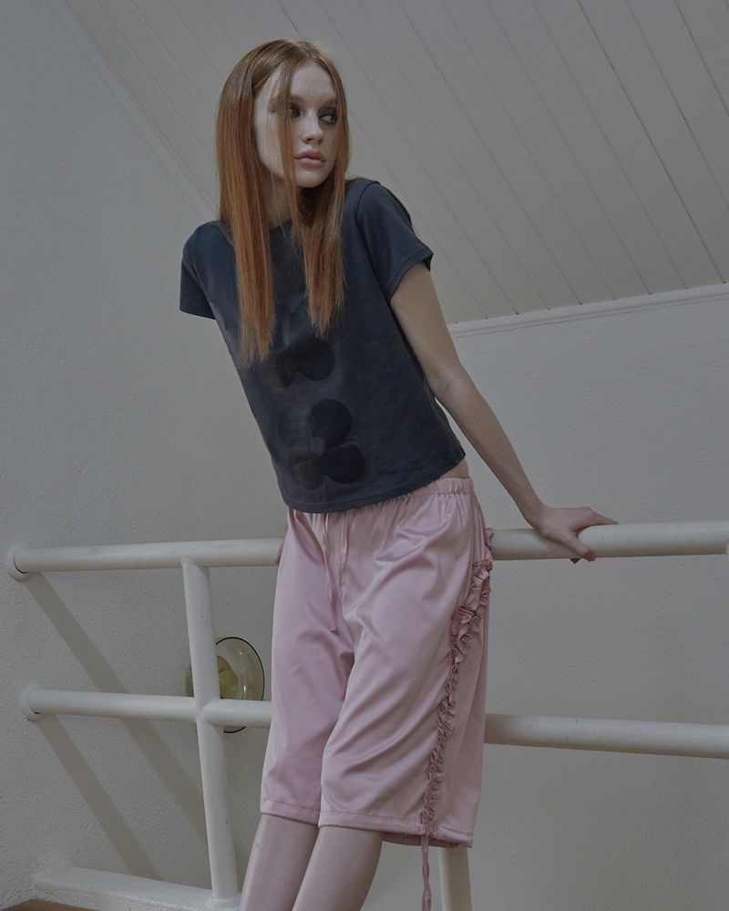 printing logo basic top / charcoal