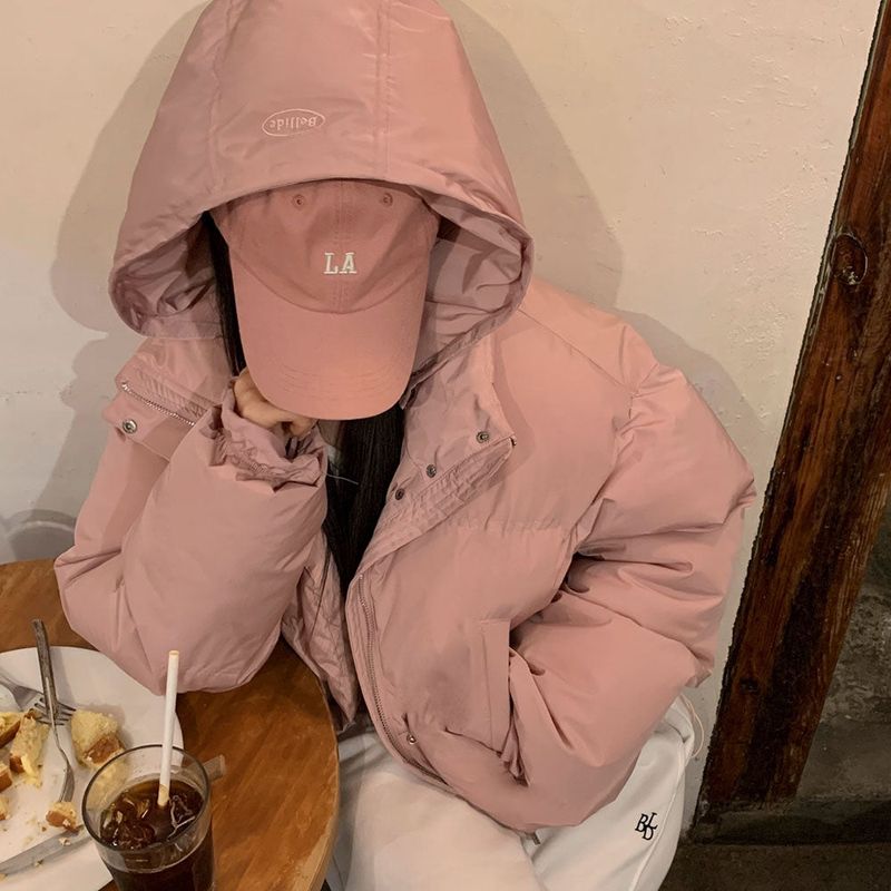 [BELLIDE MADE]Butterfly Two-Way Hooded Short Padded Jacket