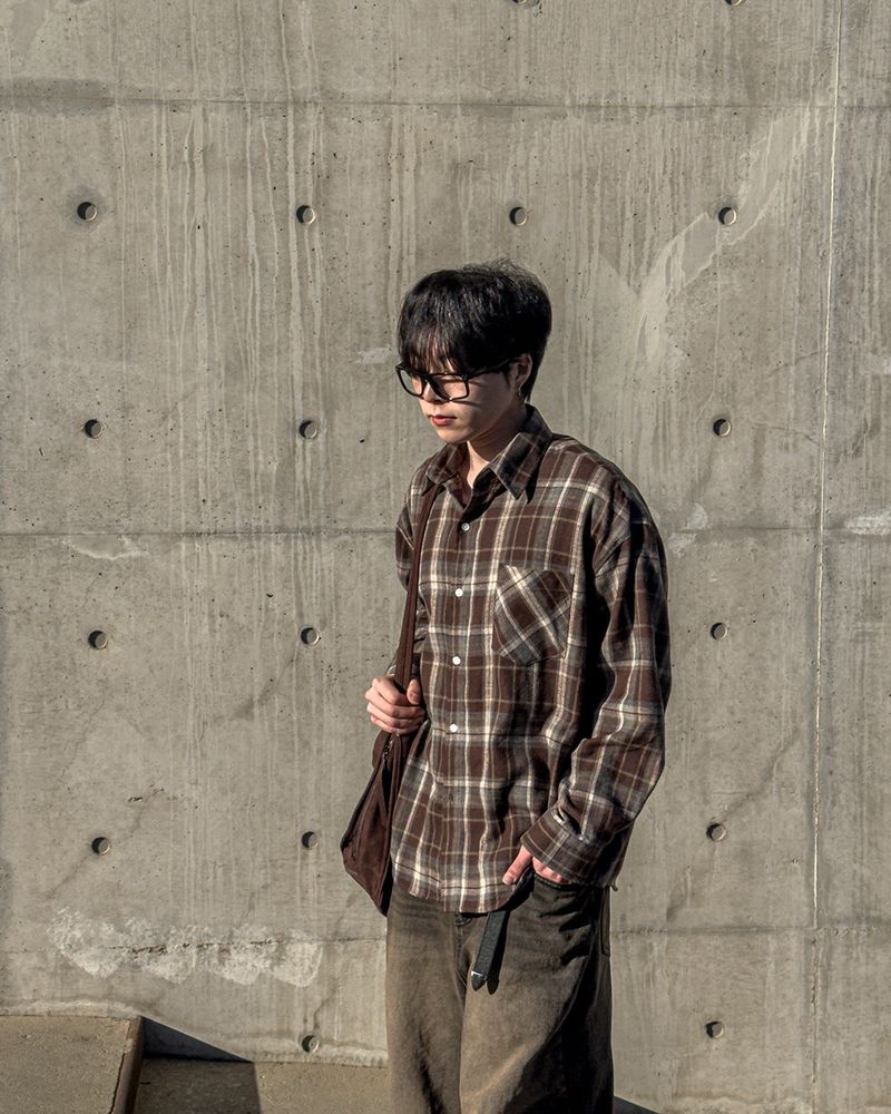 Antique Oversized Check Shirt