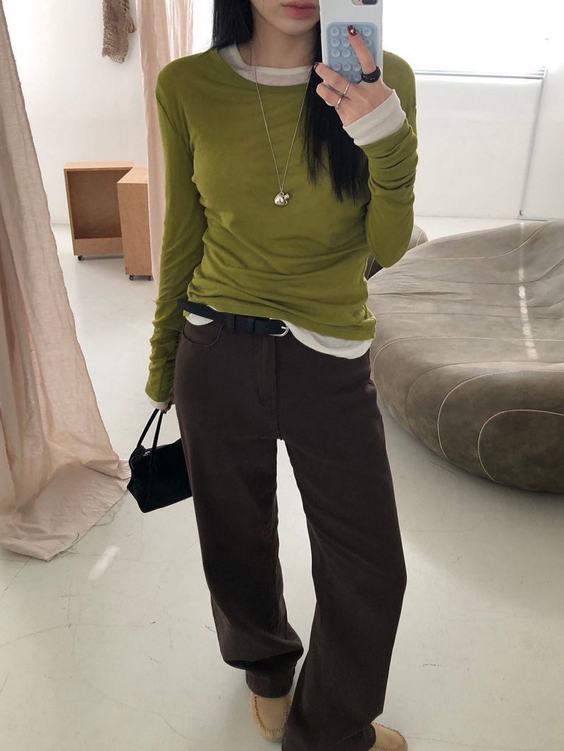 [MADE] Fodit Wool Tencel Layered Tee