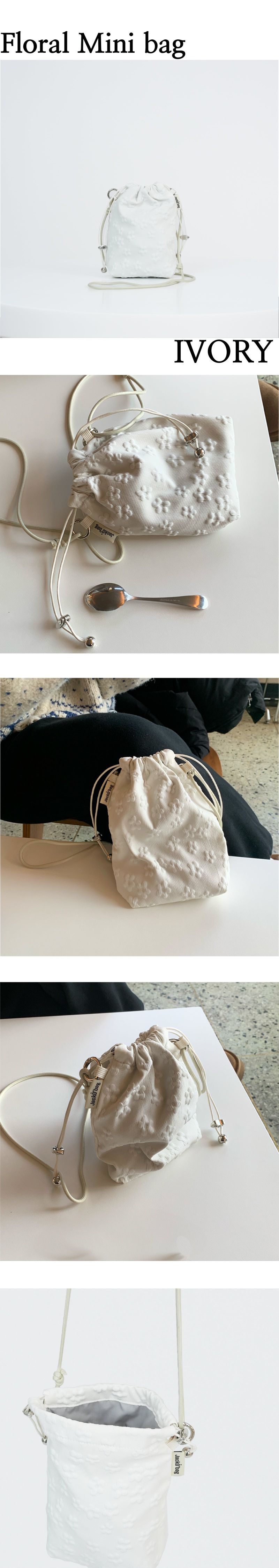Floral mini bag IVORY