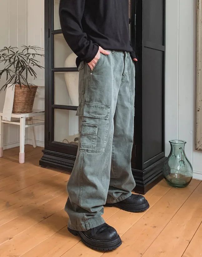 2PLAN（ツープラン）の「Larson Washed Multi-Pocket Wide Cargo Pants（Pants）」