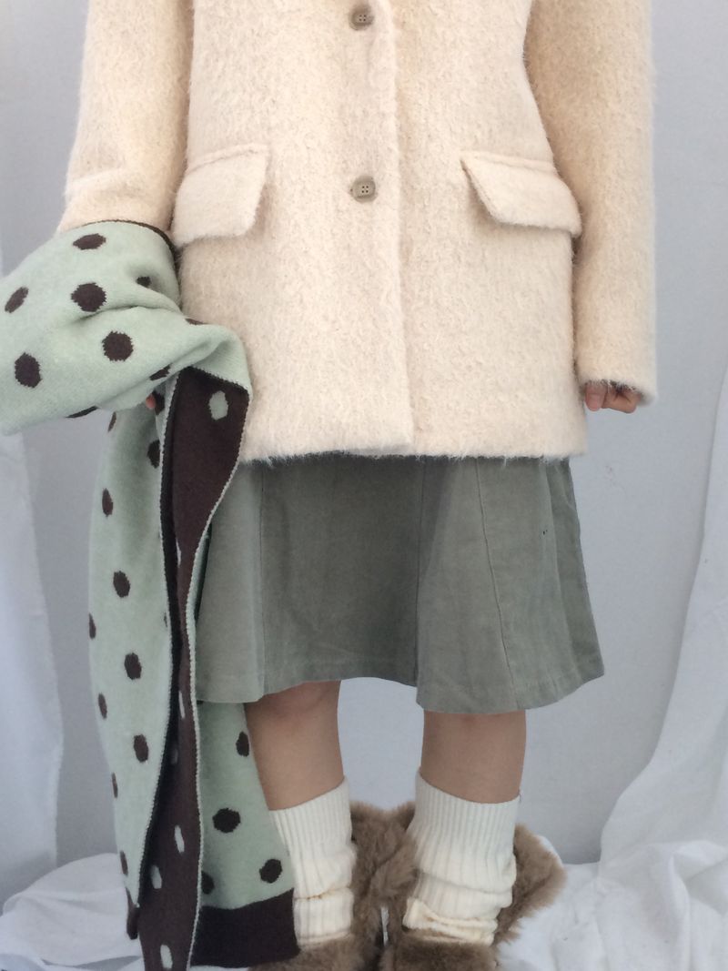 Hairy cream jacket
