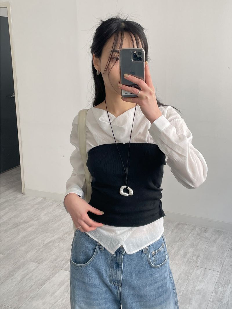 INCHANT ME（インチャントミー）の「Shirred Ribbed Layered Tube Top（Tops）」