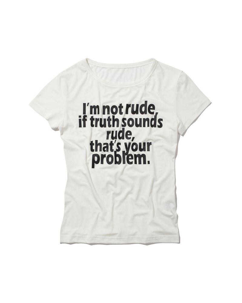 KRUCHI（クルチ）の「RUDE Half Sleeve T-shirt (WHITE)（Tops）」