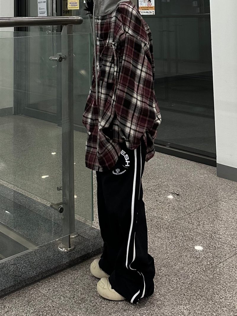 flag track nylon pants