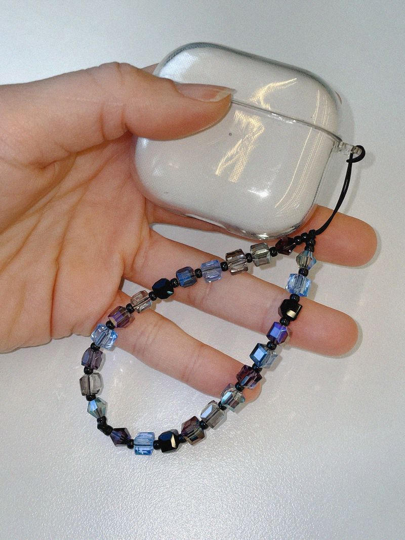Aurora Night Crystal Phone Strap Short