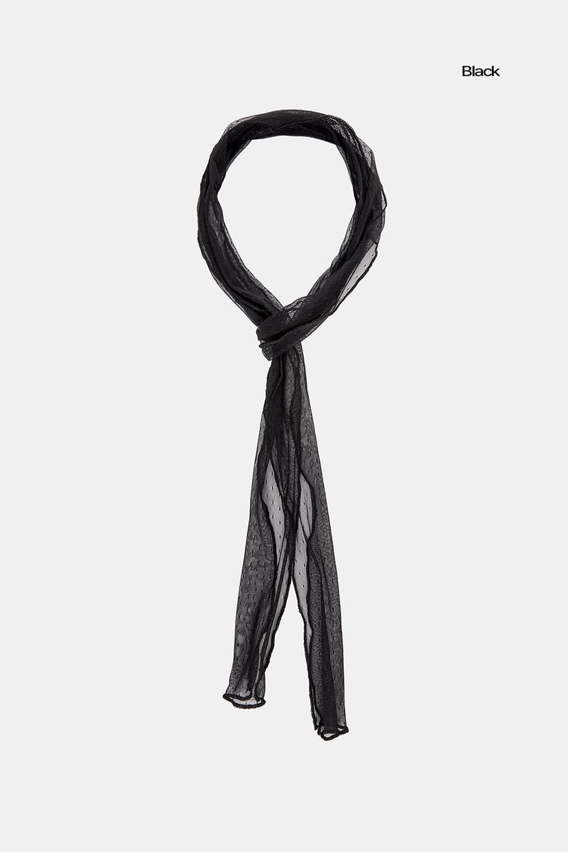 Wrinkle see-through summer scarf