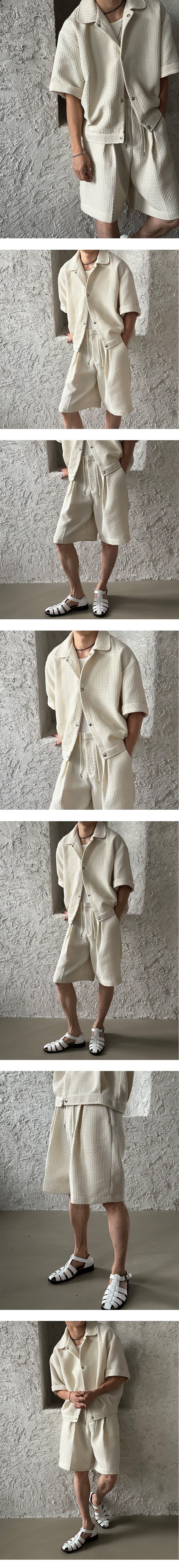 [SET UP] Tweed crop half jacket (3color)