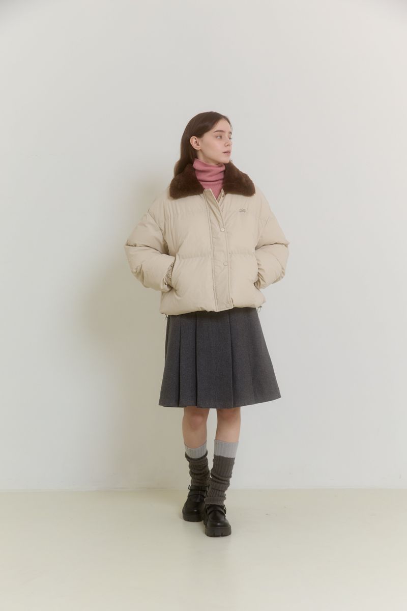 PLUSH FUR COLLAR JUMPER