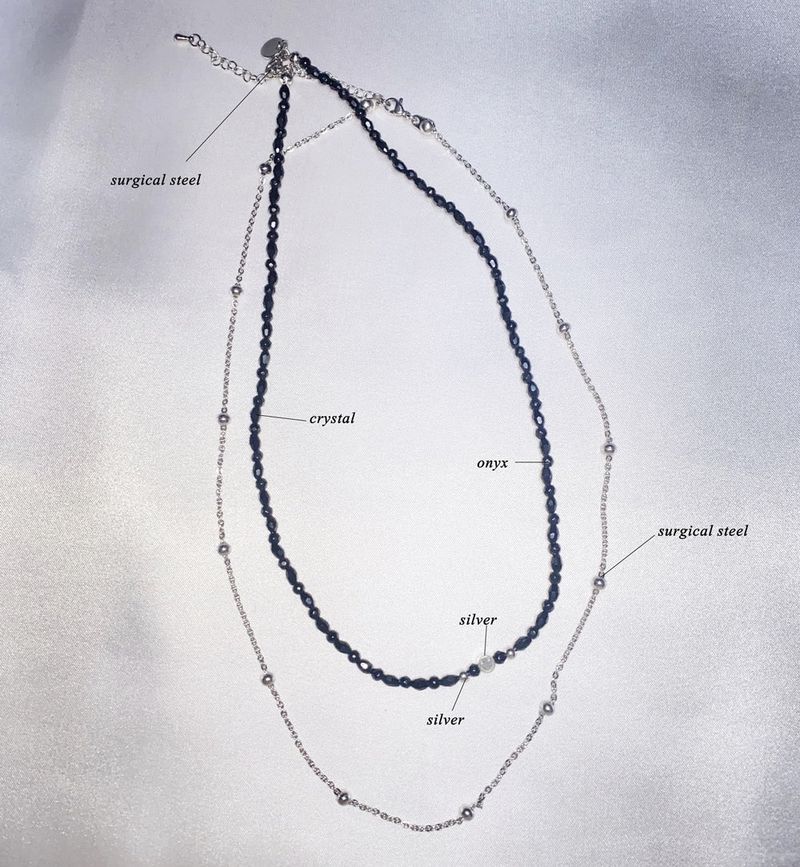 [SET] smile layered bracelet