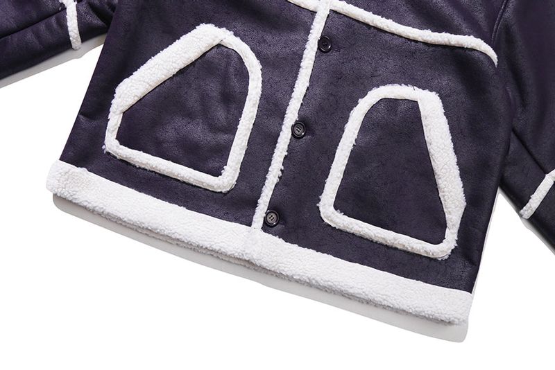 MINIMAL MOUTON JACKET_PURPLE