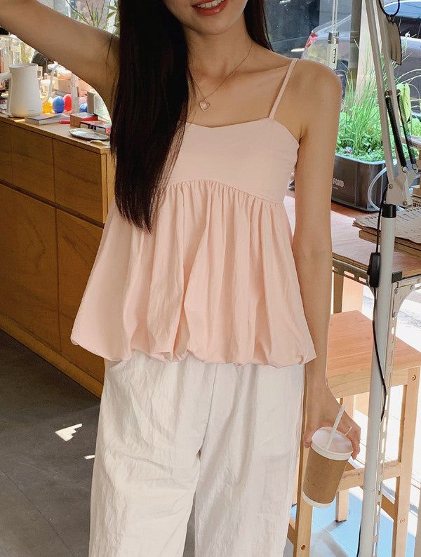 Lovely Pumpkin Sleeveless Blouse (4color) 