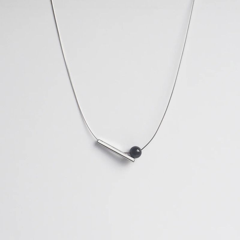éclater(エクラテ)の「Black Agate with Tube Necklace(Accessories)」