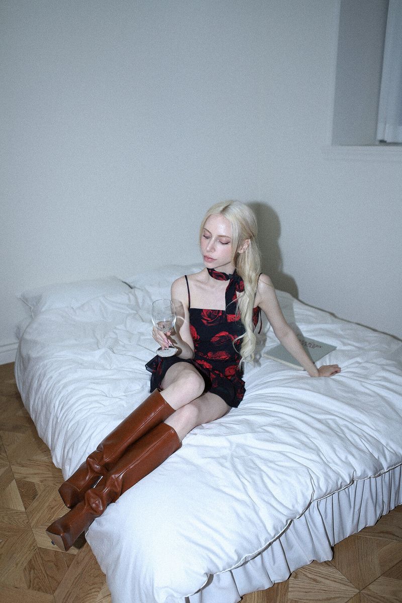 ROSE SCARF TOP[red]
