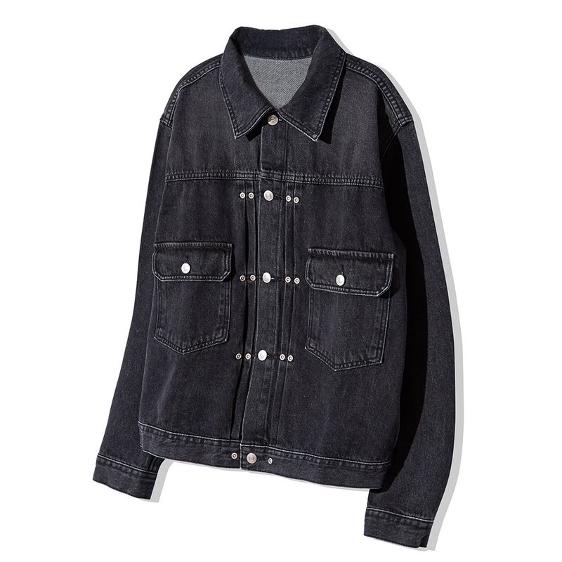RIVETED 2ND TYPE DENIM JACKET BLACK