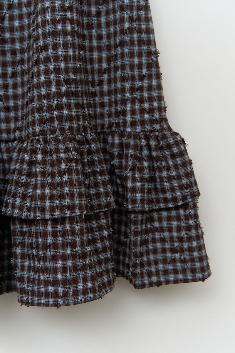 (W) Mus Checked Skirt