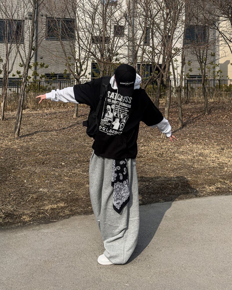 Sad Layered Oversized Hoodie