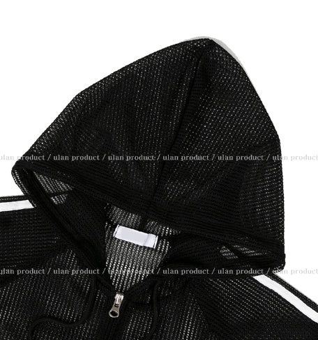 Summer Track Mesh Hooded Zip-Up